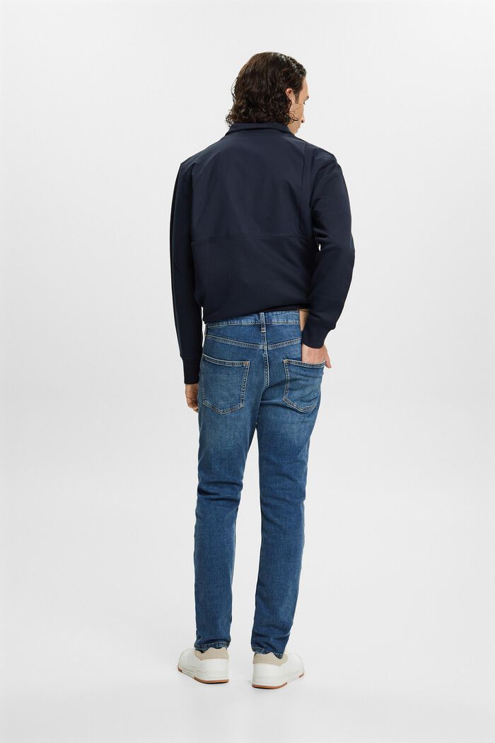 Jeans mit schmaler Passform und mittelhohem Bund, BLUE MEDIUM WASHED, detail image number 4