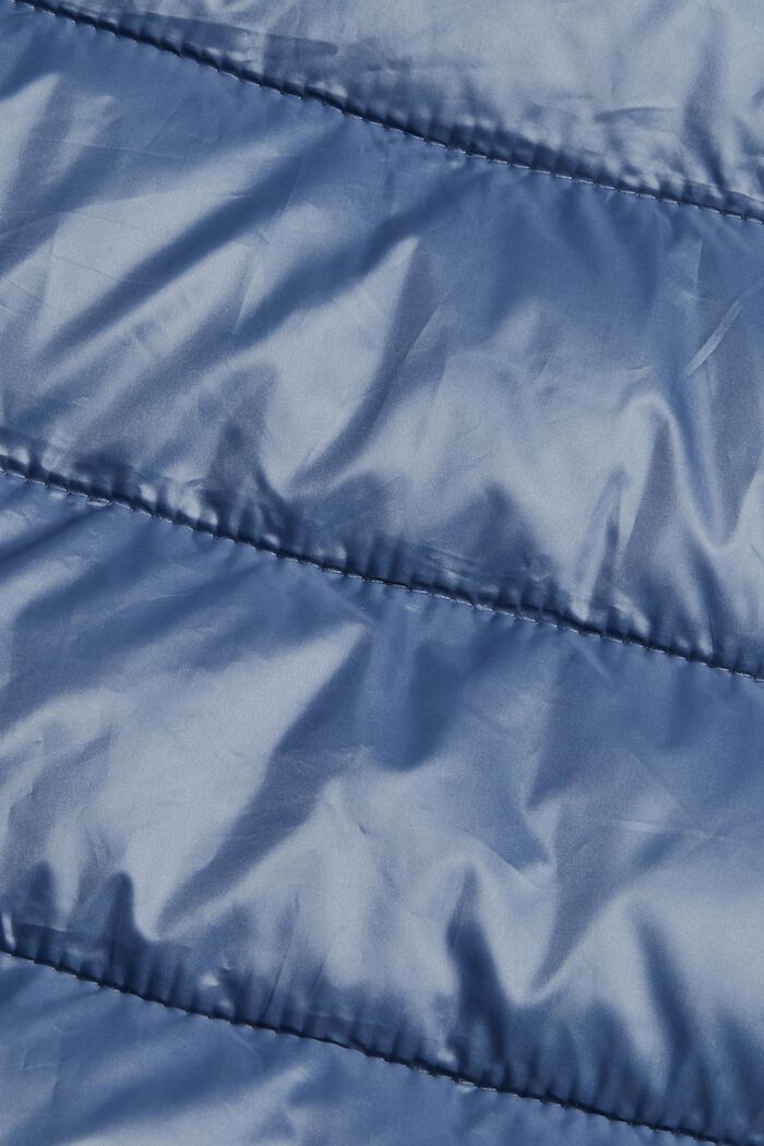 Recycelt: Steppjacke mit abnehmbarer Kapuze, GREY BLUE, detail image number 4