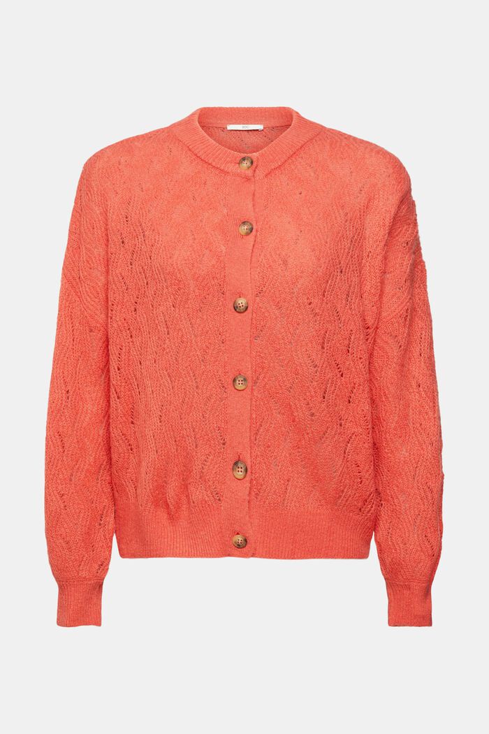 Pointelle-Cardigan, CORAL, detail image number 5
