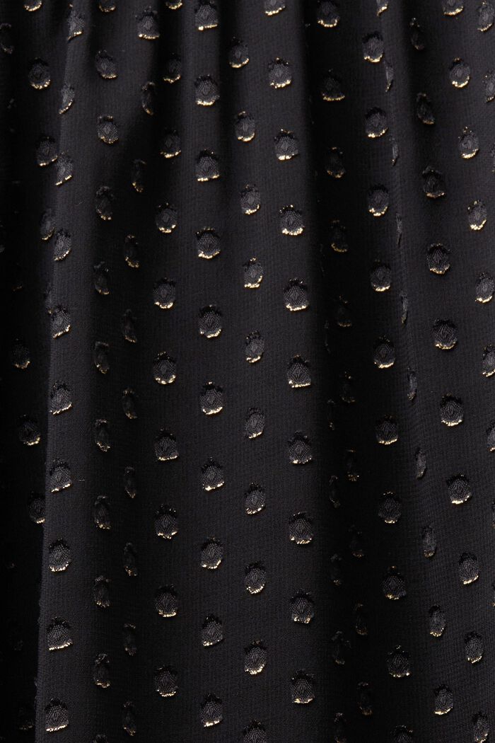 Midikleid mit goldenem Glitter-Effekt, BLACK, detail image number 6