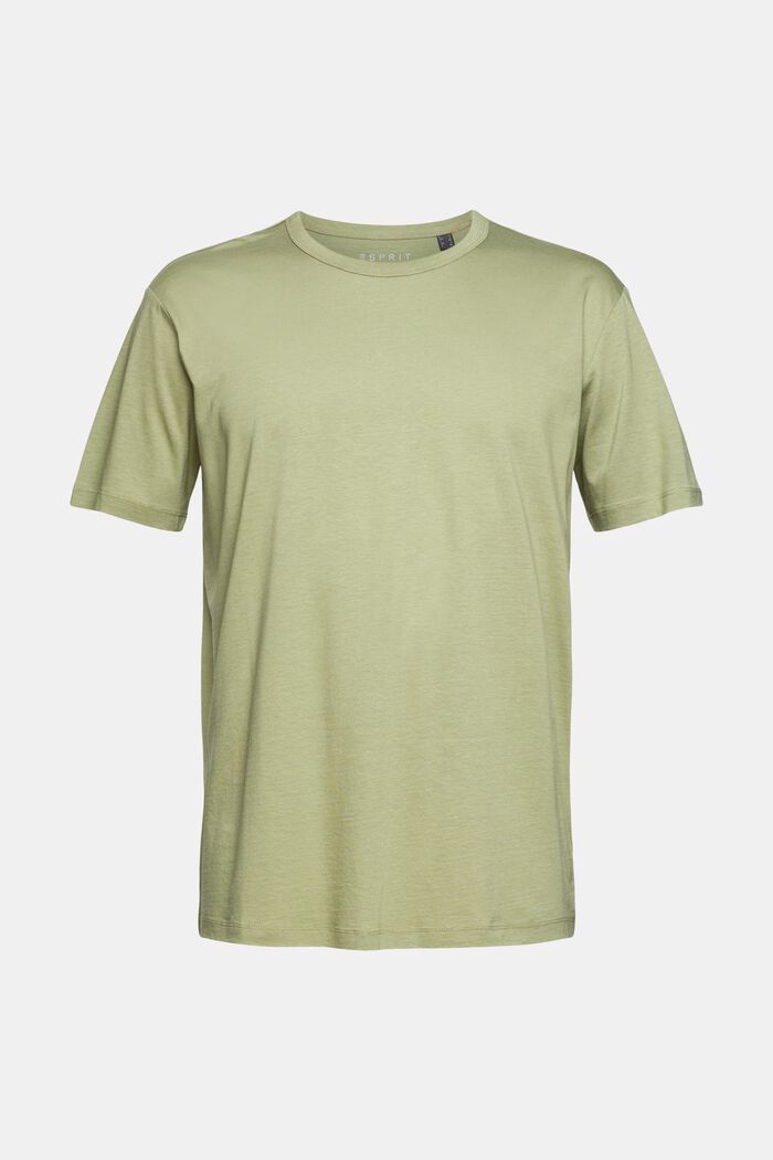 Mit TENCEL™: Basic-T-Shirt , LIGHT KHAKI, detail image number 6