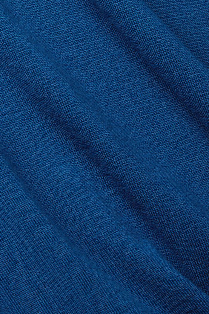 Strickpullover aus Wolle, PETROL BLUE, detail image number 4