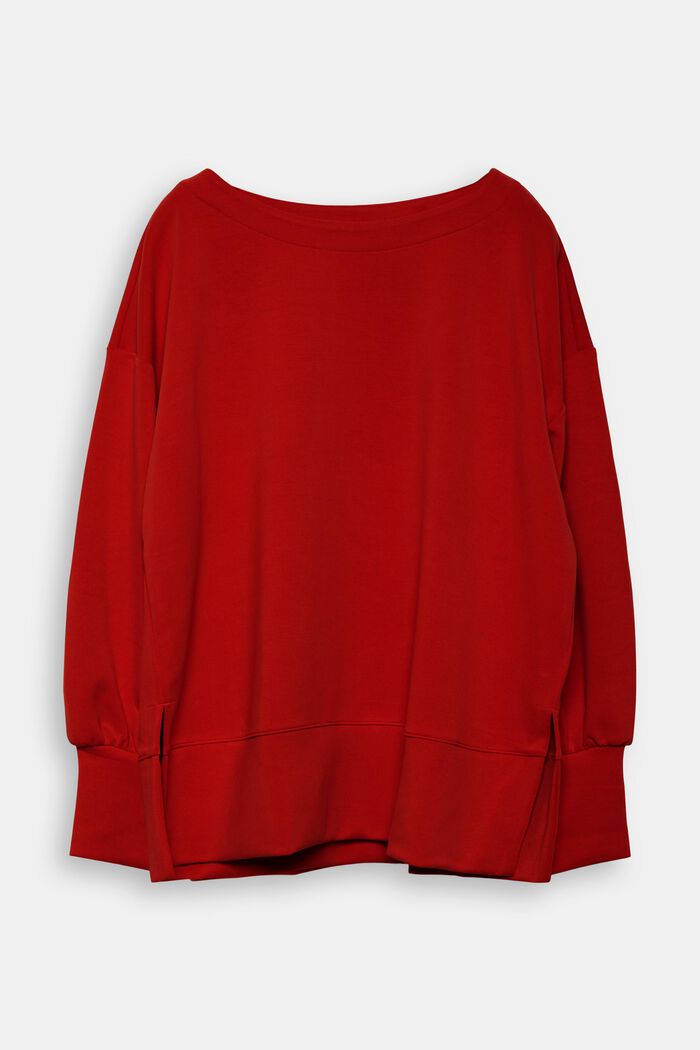 CURVY Sweatshirt mit TENCEL™, ORANGE RED, detail image number 0