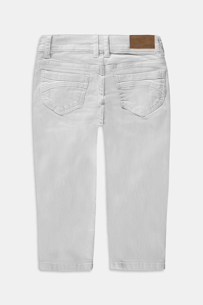 Recycelt: Capri-Jeans mit Verstellbund, WHITE, detail image number 1
