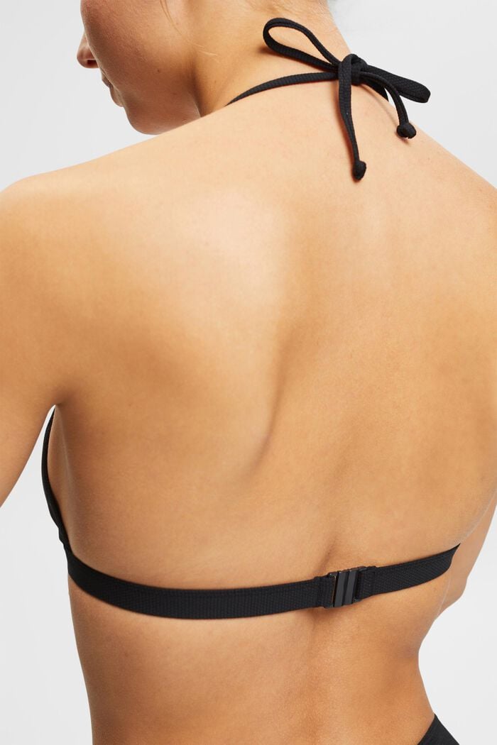 Neckholder-Bikinioberteil mit Bindebändern, BLACK, detail image number 3