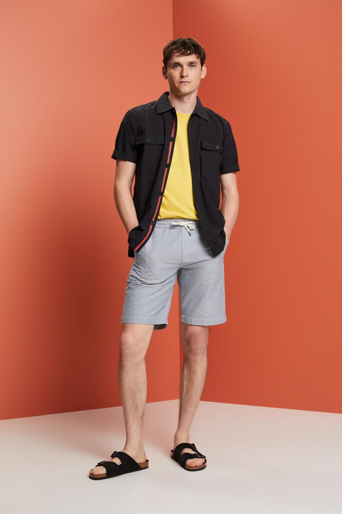 Pull-on-Shorts aus Twill, 100 % Baumwolle, NAVY, detail image number 1