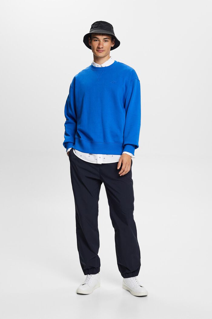 Sweatshirt mit Logostickerei, BRIGHT BLUE, detail image number 1