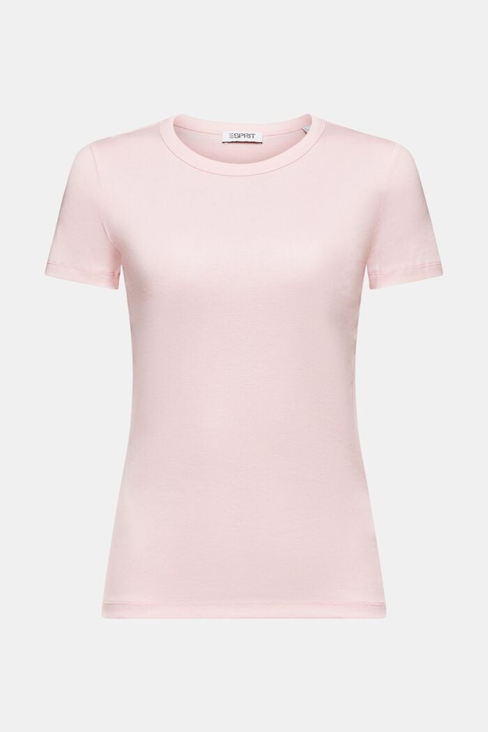 Kurzärmliges Baumwoll-T-Shirt, PASTEL PINK, detail image number 5