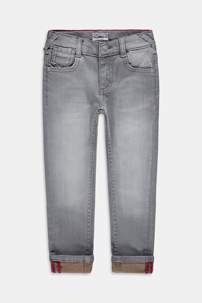 Jeans mit variablen Turn-ups und Verstellbund, GREY DARK WASHED, detail image number 0