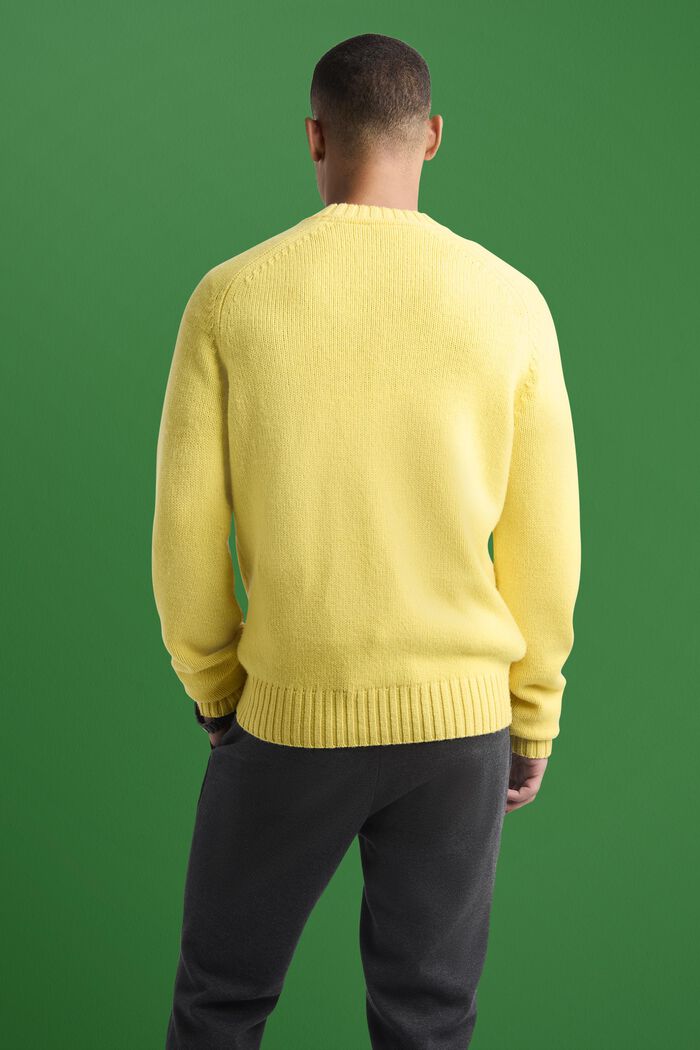 Grobstrickpullover aus Wolle-Kaschmir-Mix, PASTEL YELLOW, detail image number 1