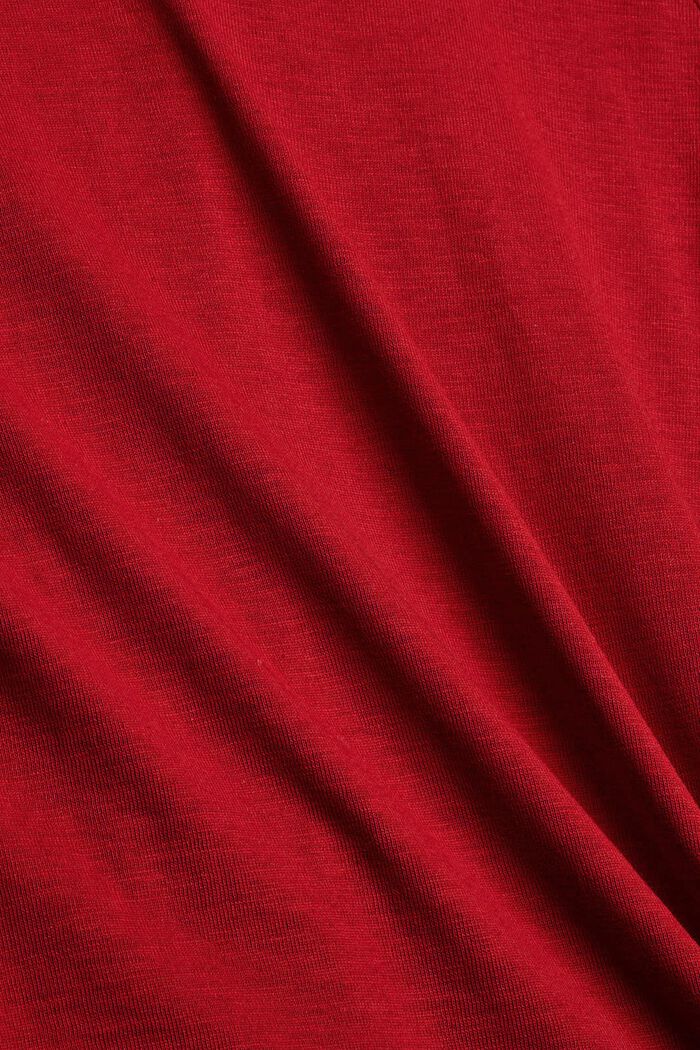 Longsleeve aus Bio-Baumwolle mit Spitze, DARK RED, detail image number 4