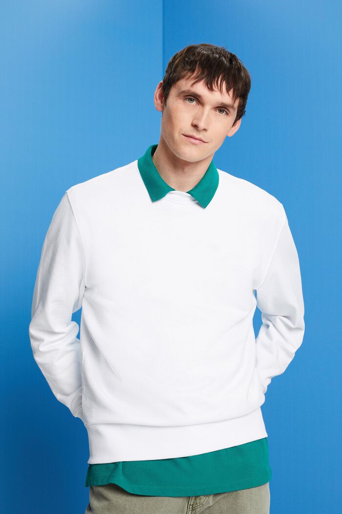 Sweatshirt mit Print auf der Rückseite, WHITE, detail image number 0