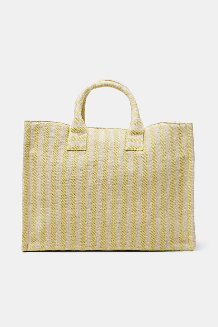 Gestreifter Shopper, LIME YELLOW, detail image number 0