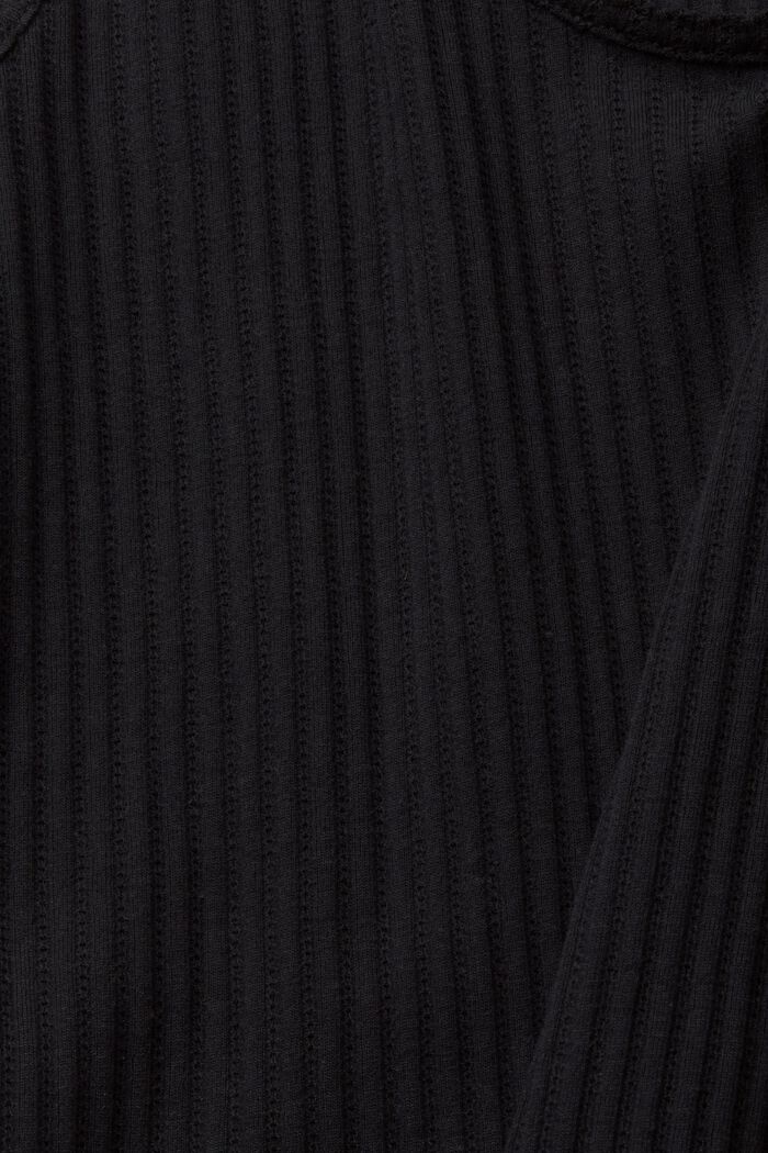 Recycelt: Top mit Pointelle-Muster, BLACK, detail image number 5