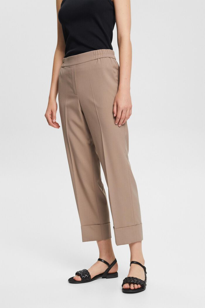 Mid-Rise-Pants im Cropped Fit, TAUPE, detail image number 1