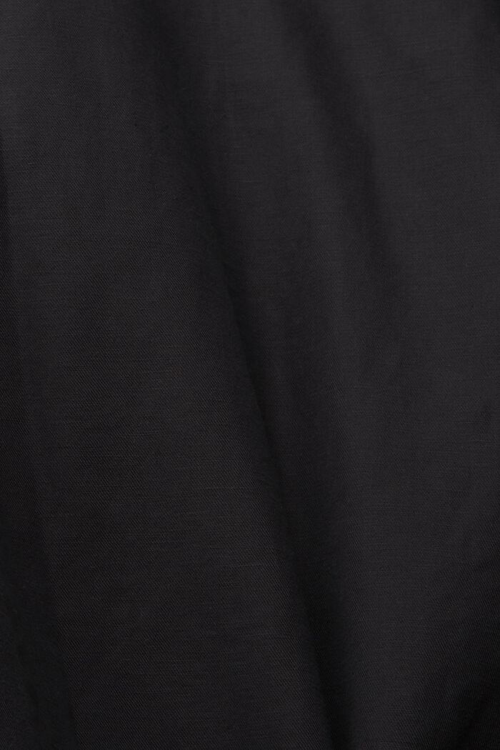 Aus Leinen-Mix: Oversize-Hemd, BLACK, detail image number 4
