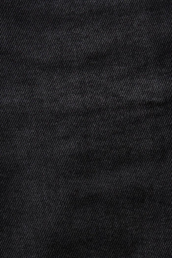 Gerade, konische Jeans mit mittelhohem Bund, BLACK DARK WASHED, detail image number 5