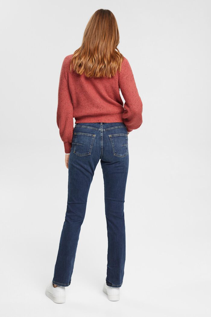 Jeans mit geradem Bein und mittlerer Bundhöhe, BLUE LIGHT WASHED, detail image number 4