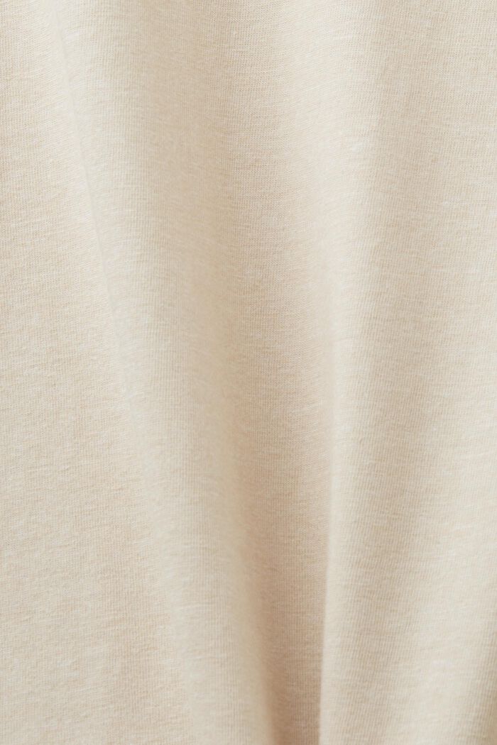 Recycelt: meliertes Jersey-T-Shirt, LIGHT TAUPE, detail image number 4