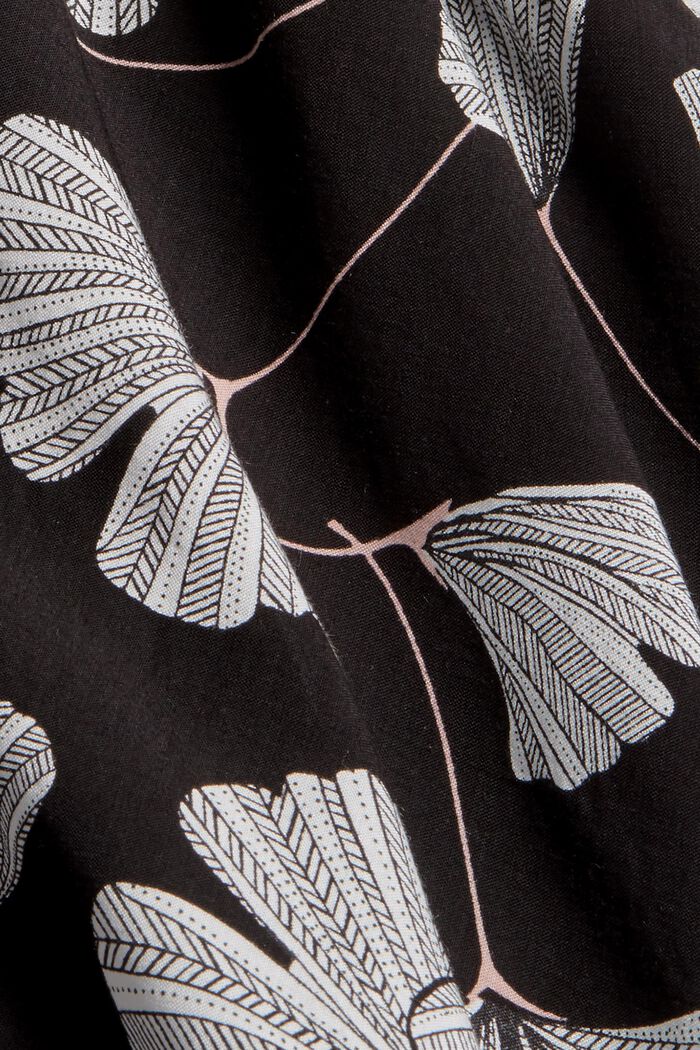 Pyjama-Hose mit Ginko-Print, LENZING™ ECOVERO™, BLACK, detail image number 4