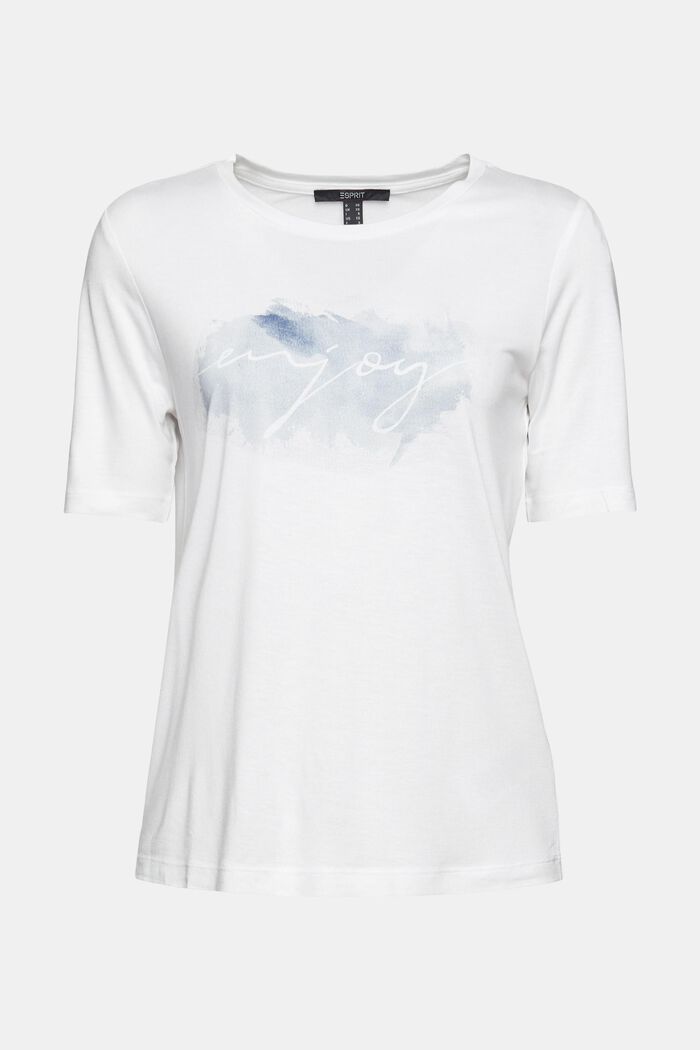 T-Shirt mit Print, LENZING™ ECOVERO™