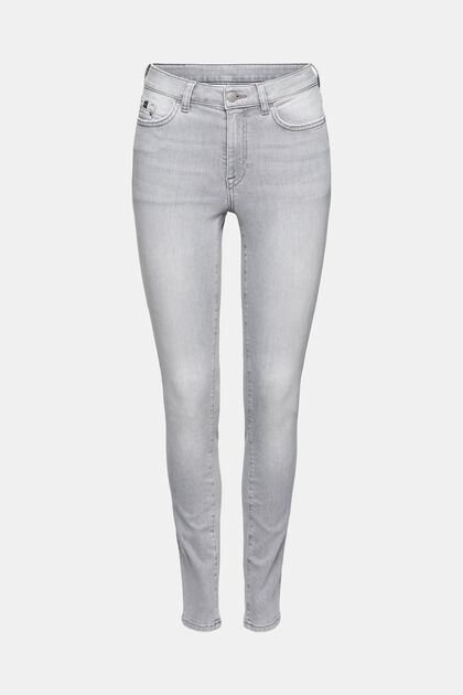 Skinny Jeans mit Superstretch, GREY LIGHT WASHED, overview