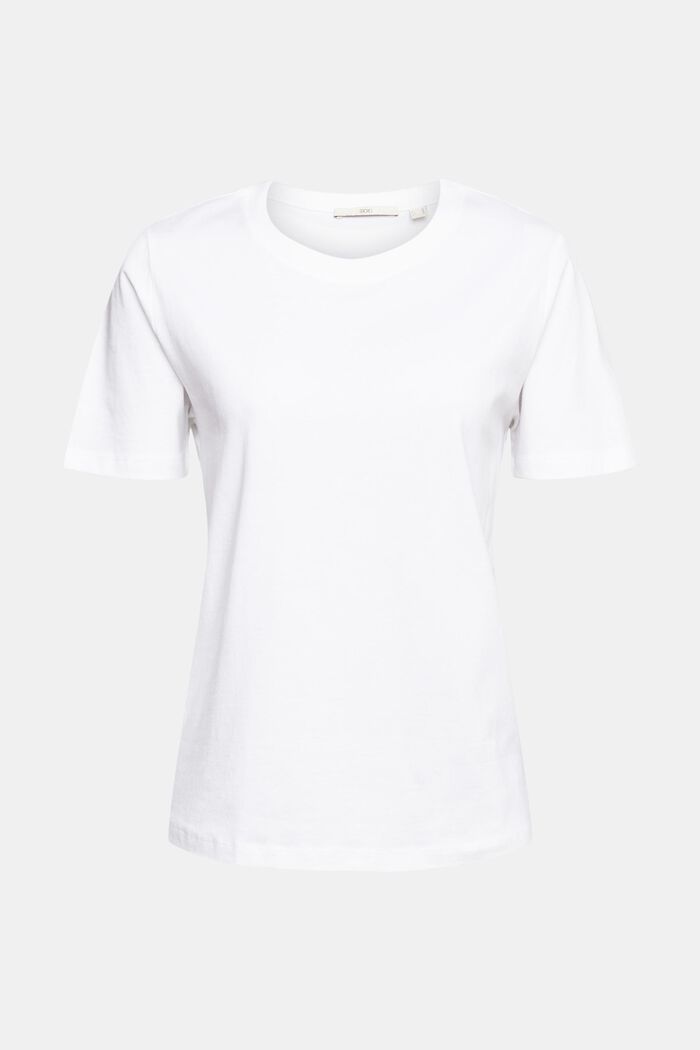 Unifarbenes T-Shirt, WHITE, detail image number 7