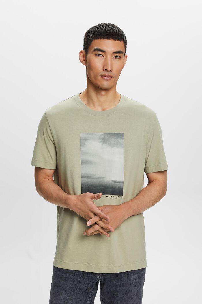 T-Shirt aus Bio-Baumwolle mit Print, DUSTY GREEN, detail image number 2