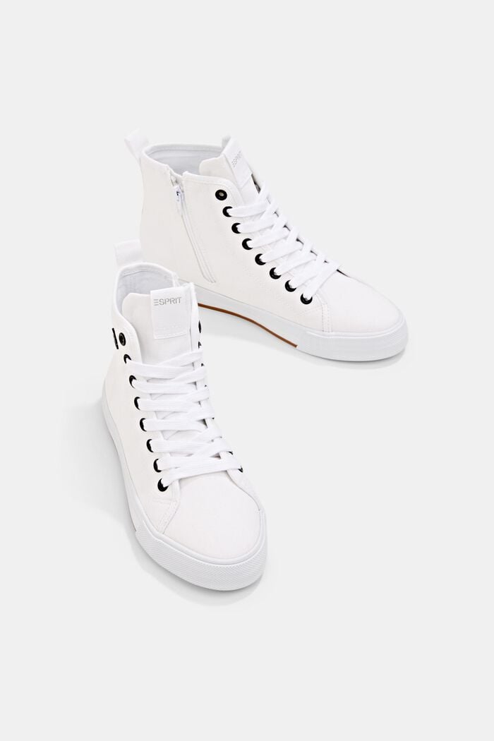 Sneakers aus Baumwollcanvas, WHITE, detail image number 6