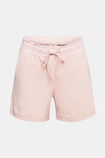 Jersey-Shorts mit elastischem Bund, OLD PINK, overview