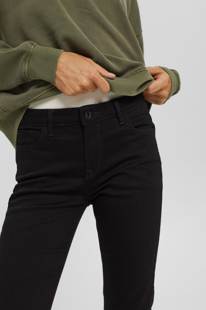 Stretch-Jeans aus Bio-Baumwoll-Mix, BLACK RINSE, detail image number 2