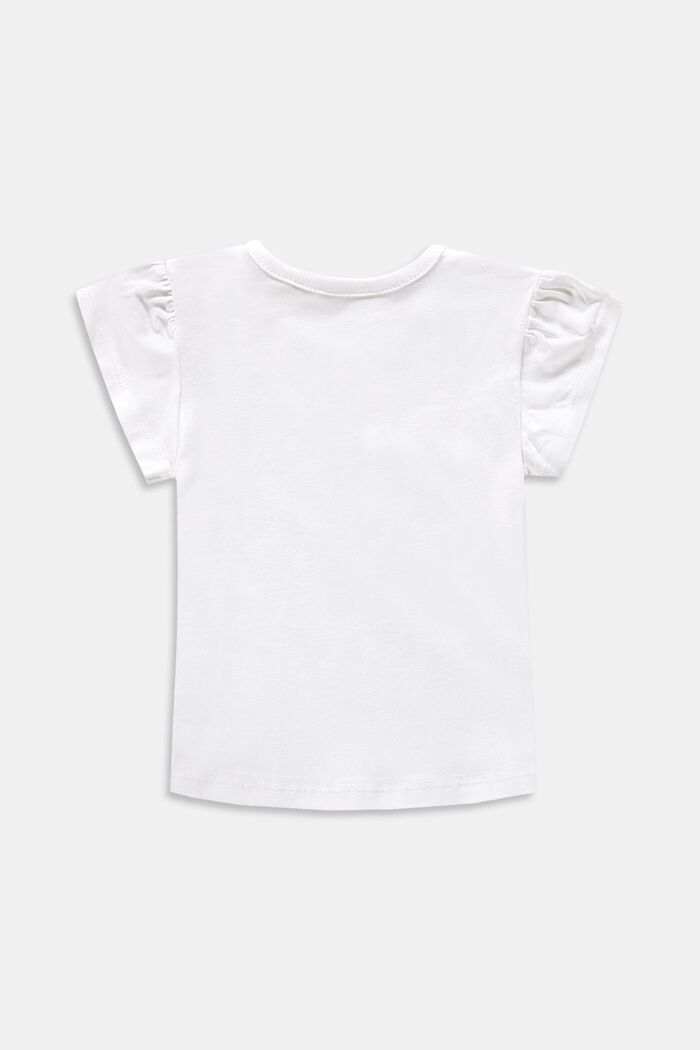 T-Shirt mit Print, Organic Cotton, WHITE, detail image number 1