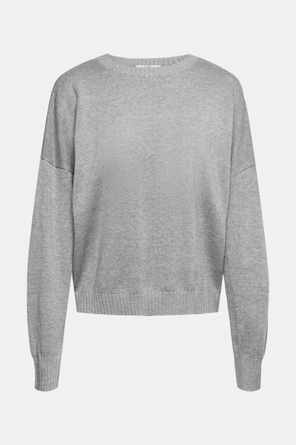 Strickpullover im Relaxed Fit, MEDIUM GREY, overview