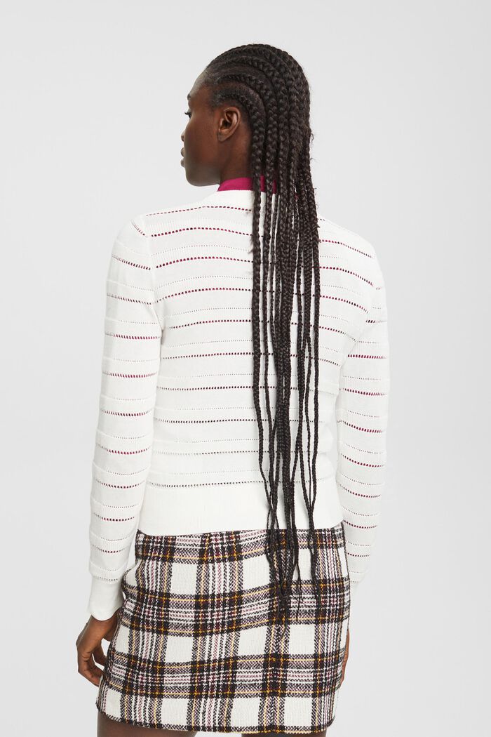 Pointelle-Pullover, OFF WHITE, detail image number 3