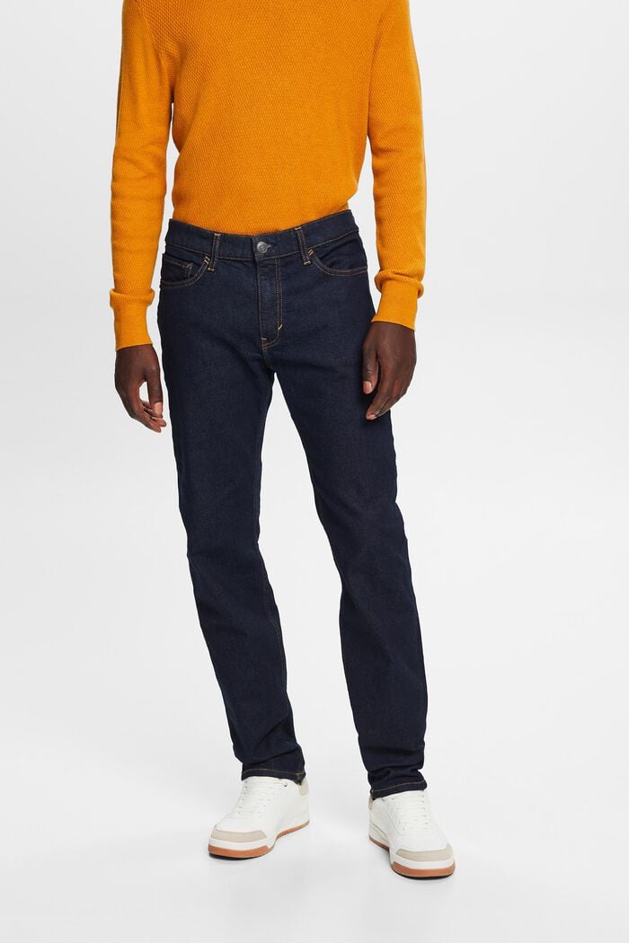 Recycelt: Jeans mit gerader Passform, BLUE RINSE, detail image number 0