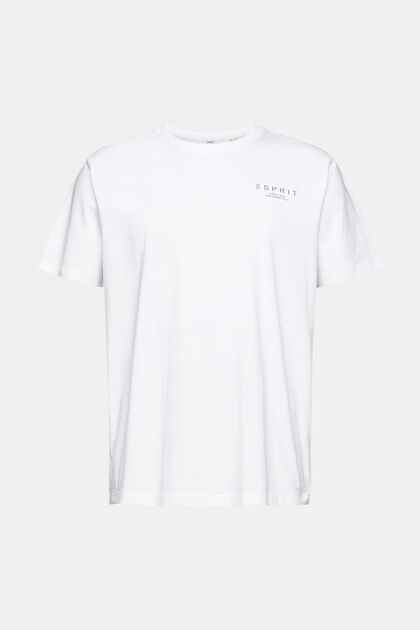 Jersey-T-Shirt mit Logo-Print, WHITE, overview