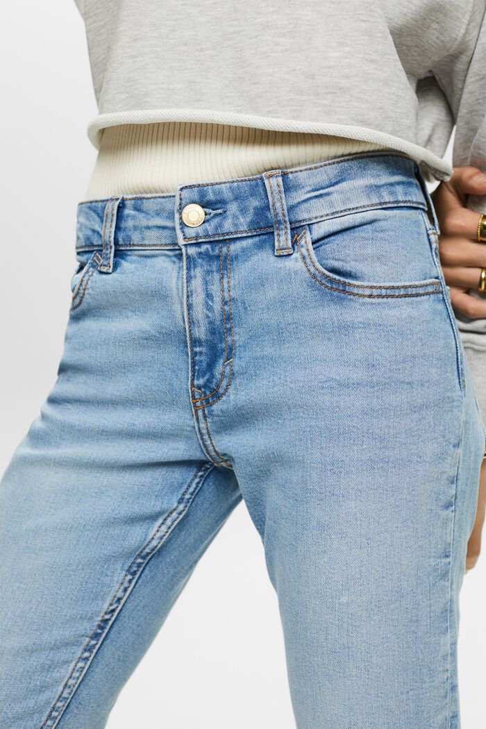 Ankle-Jeans – gerade Passform, mittelhoher Bund, BLUE LIGHT WASHED, detail image number 3