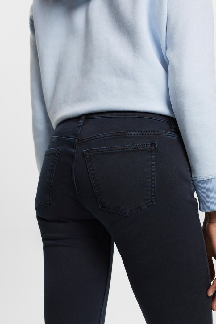 Skinny Jeans mit mittelhohem Bund, NAVY, detail image number 4