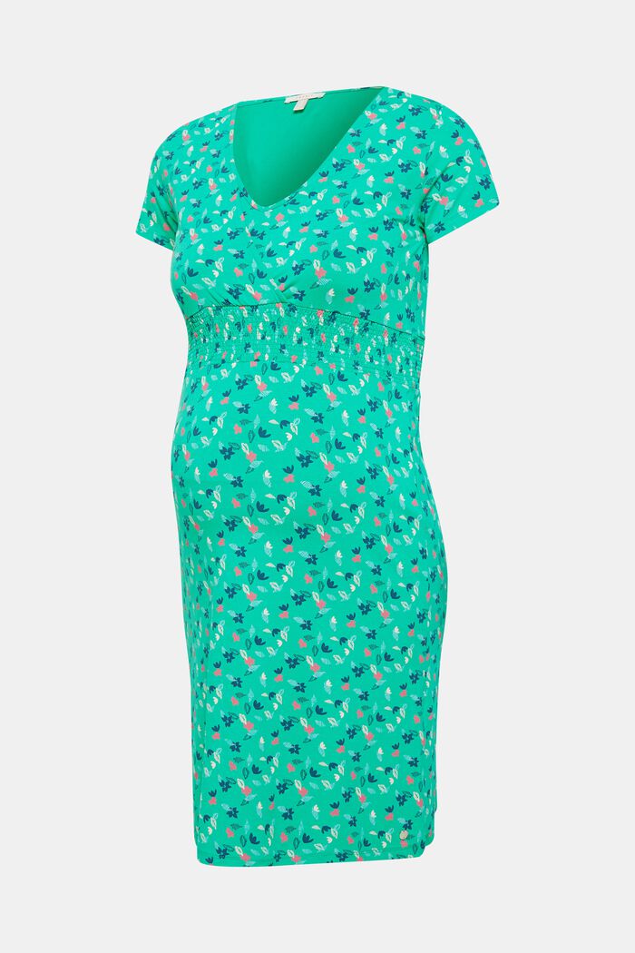 Jersey-Kleid mit Stillfunktion, EMERALD GREEN, overview