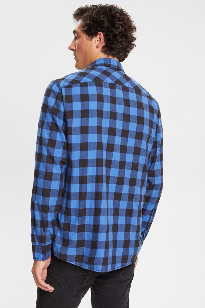 Flanellhemd mit Vichy-Karo, nachhaltige Baumwolle, BLUE, detail image number 3