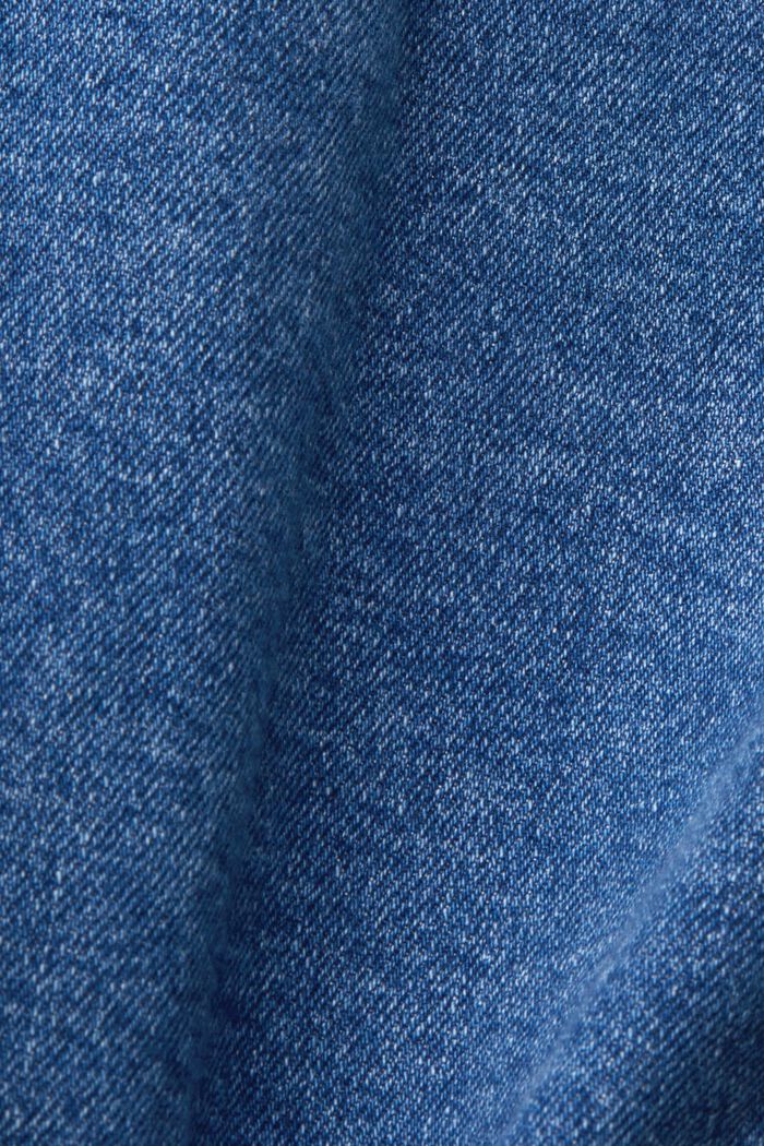 Verkürzte Jeansjacke mit fransigem Besatz, BLUE DARK WASHED, detail image number 5