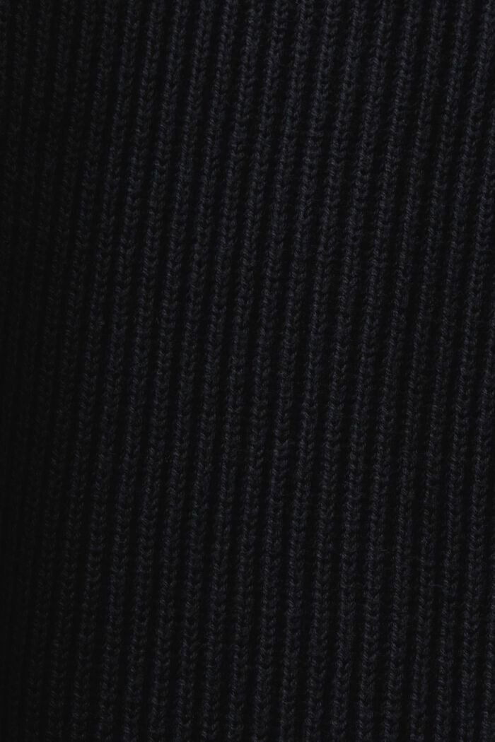 Rippstrickcardigan mit V-Ausschnitt, BLACK, detail image number 4