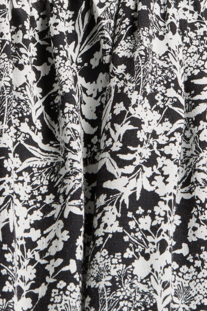 Bluse mit gesmokten Details und Volantärmeln, LENZING™ ECOVERO™, BLACK, detail image number 4