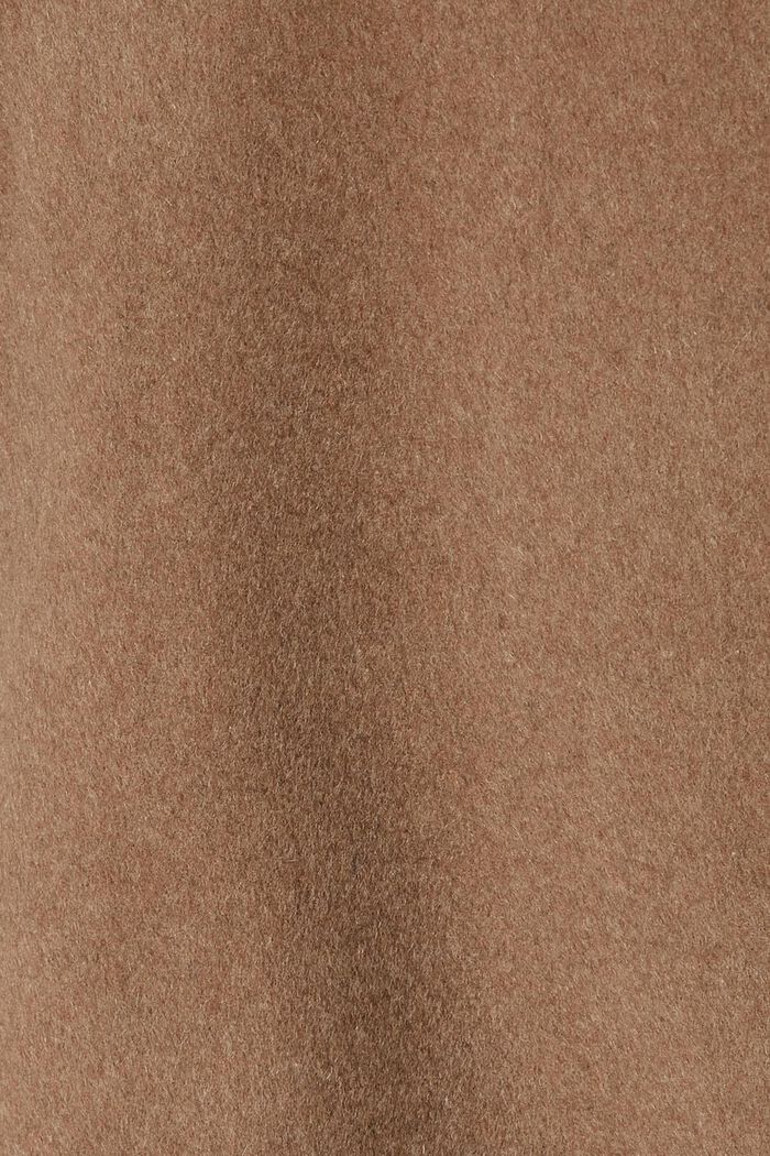 Recycelt: Kurze Shacket aus Woll-Mix, TAUPE, detail image number 4
