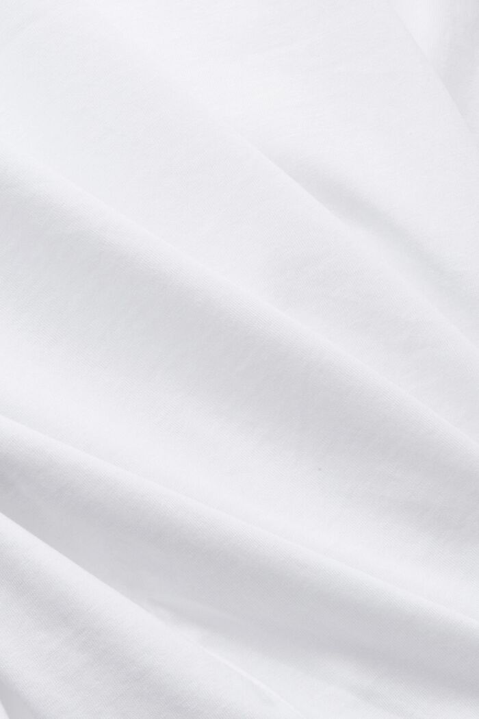 Baumwoll-T-Shirt mit Print, WHITE, detail image number 4
