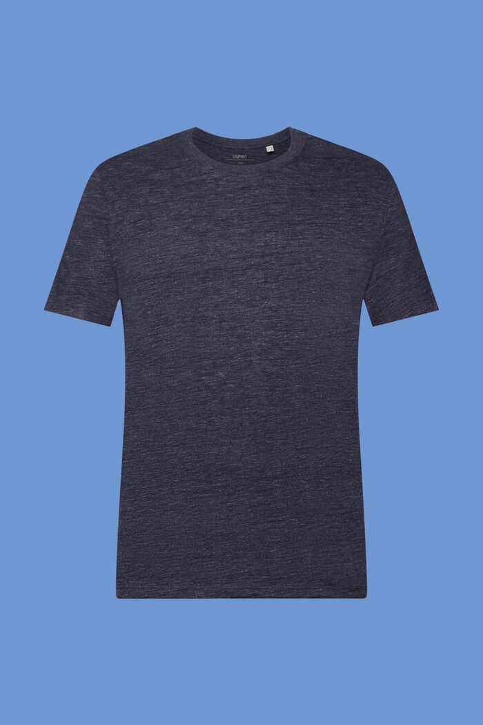Jersey-T-Shirt mit Rundhalsausschnitt, NAVY, detail image number 5