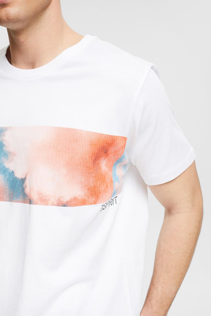 Jersey-T-Shirt mit Print, WHITE, detail image number 1