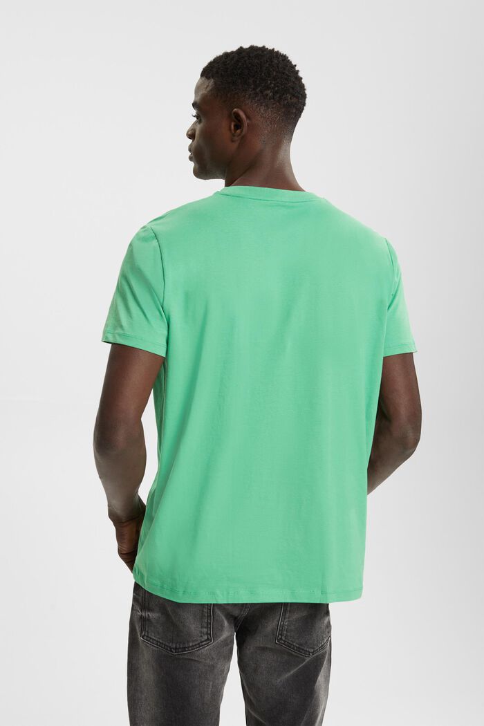 Jersey-T-Shirt mit Logo-Print, GREEN, detail image number 3