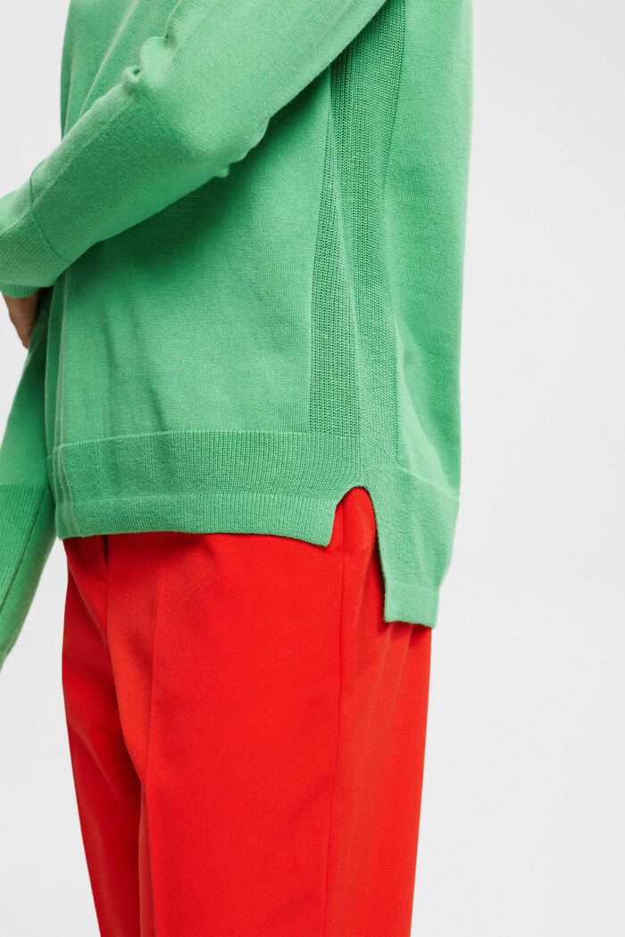 Pullover mit V-Ausschnitt, GREEN, detail image number 0