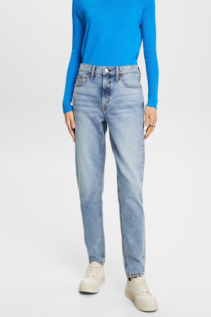 Klassische Retro-Jeans mit hohem Bund, BLUE BLEACHED, detail image number 0